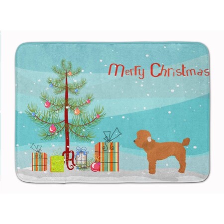Carolines Treasures Toy Poodle Christmas Tree Machine Washable Memory Foam Mat CK3479RUG